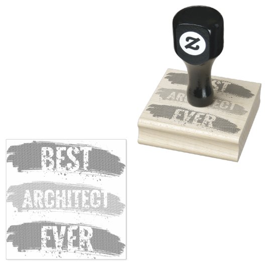 Beste architect ooit 	rubberstempel (Gestempeld)