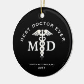 Beste arts ooit Medisch gepersonaliseerd Kerstmis Keramisch Ornament (Links)
