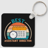 Beste assistent regisseur - Retro Style Sleutelhan Sleutelhanger (Achterkant)