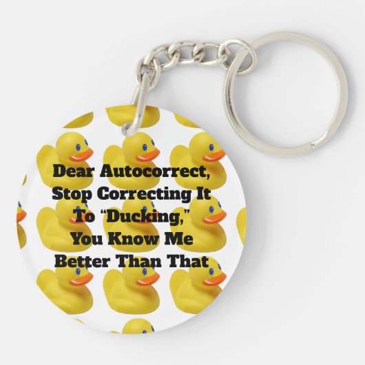 Beste AutoCorrect Acryl Sleutelhanger (Achterkant)