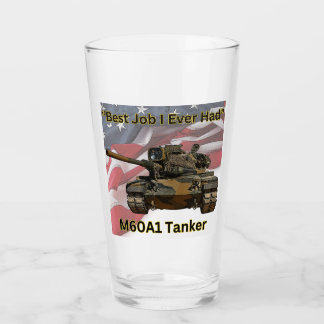 "Beste baan die ik ooit had" M60A1 Tanker pint gla Glas