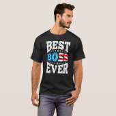 Beste baas bazen ooit 4th van juli USA Ameri T-shirt (Voorkant volledig)
