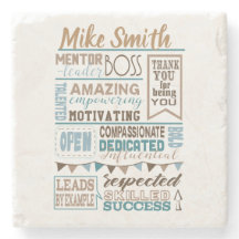 Beste baas bureau waardering cadeau onderzetter