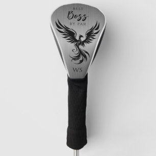 Beste Baas door Par Rising Phoenix Monogram Initia Golfheadcover
