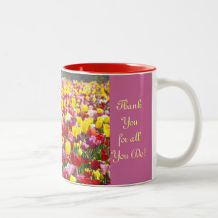 Beste Baas Lady! koffiekogels Dank u allen Tweekleurige Koffiemok