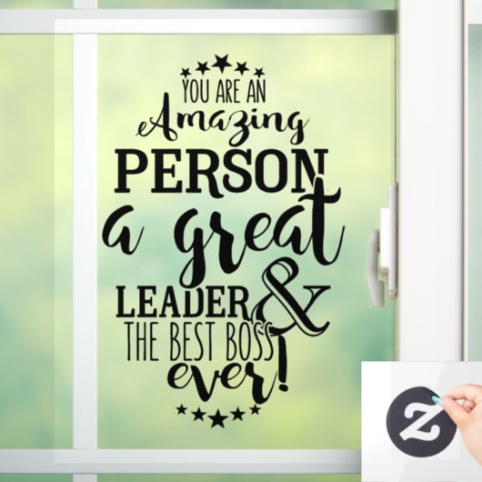 Beste baas ooit badge in de winkel raamsticker (Huis)