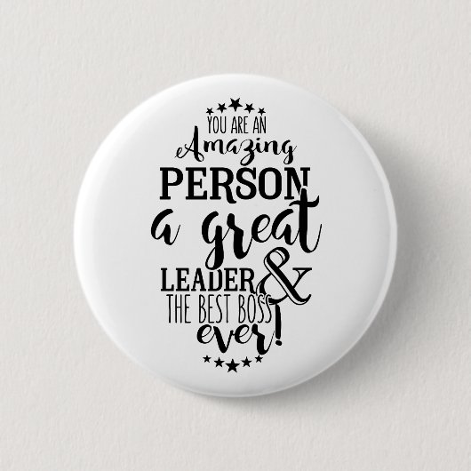 Beste baas ooit badge ronde button 5,7 cm (Voorkant)