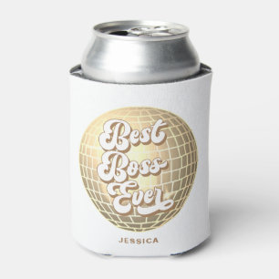 Beste baas ooit Gouden discobal Aangepaste naa Blikjeskoeler