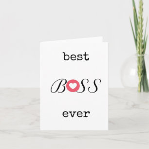 Beste baas ooit, hart, waardering Kaart
