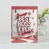 Beste Baas Ooit Kerstmis Feestdagenkaart (Staand voorkant)