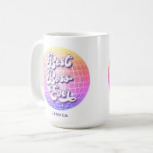 Beste Baas Ooit | Kleurrijke Disco Bal | Aangepast Koffiemok (Voorkant links)