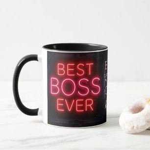 Beste baas ooit Neon Lights en Quote Mok