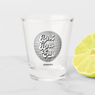 Beste baas ooit Silver Disco Ball Aangepaste n Shot Glas