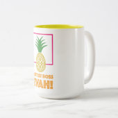 Beste baas ooit tweekleurige koffiemok (Voorkant rechts)