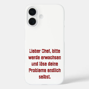"Beste baas, word alsjeblieft volwassen..." iPhone 16 Hoesje