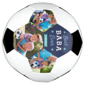 Beste Baba Ever | Aangepaste foto op opa Voetbal (Gedraaid)