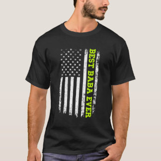 Beste baba ooit 4th juli Amerikaanse vlag USA Patr T-shirt