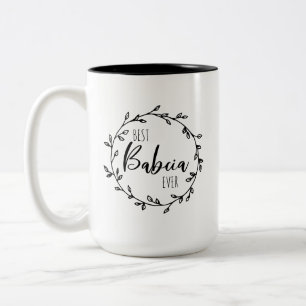 Beste Babcia Ooit Tweekleurige Koffiemok