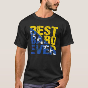 Beste Babo ooit Bosnische vader Bosnische vlag Dis T-shirt