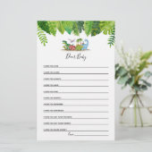 Beste Baby Dinosaur Baby shower Game (Staand voorkant)