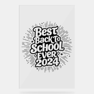 Beste Back to School ooit 2024 ontwerp Acryl Bord