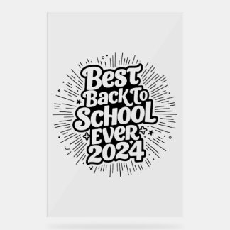 Beste Back to School ooit 2024 ontwerp Acryl Bord