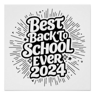 Beste Back to School ooit 2024 ontwerp Perfect Poster