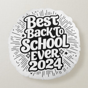 Beste Back to School ooit 2024 ontwerp Rond Kussen