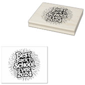 Beste Back to School ooit 2024 ontwerp Rubberstempel (Gestempeld)