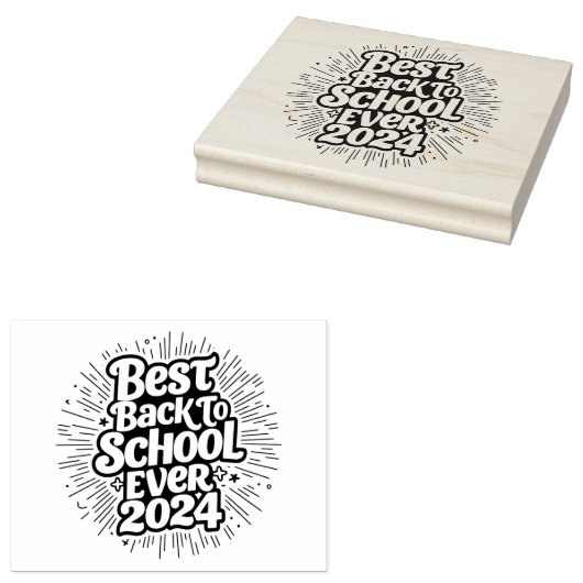 Beste Back to School ooit 2024 ontwerp Rubberstempel (Gestempeld)