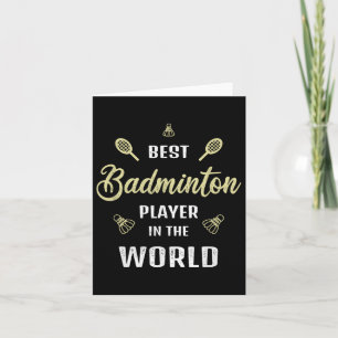 Beste badmintonspeler ter wereld Grappig badminton Kaart
