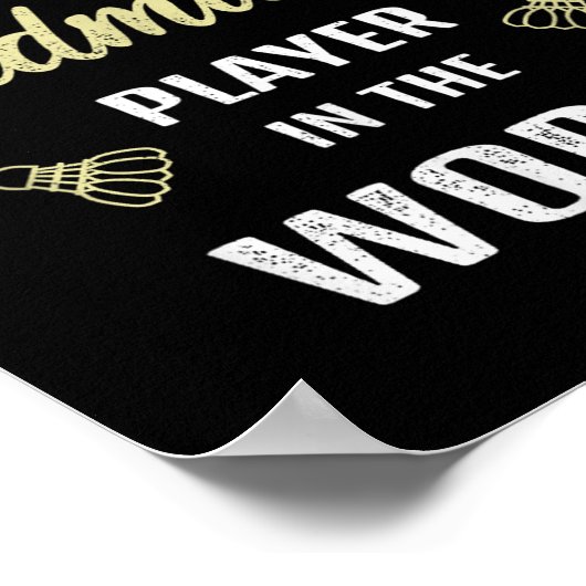 Beste badmintonspeler ter wereld Grappig badminton Poster (Hoek)