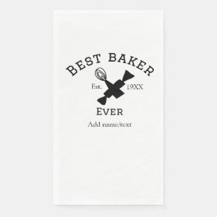 Beste bakker ooit voeg naam tekst bakken beste jaa servet