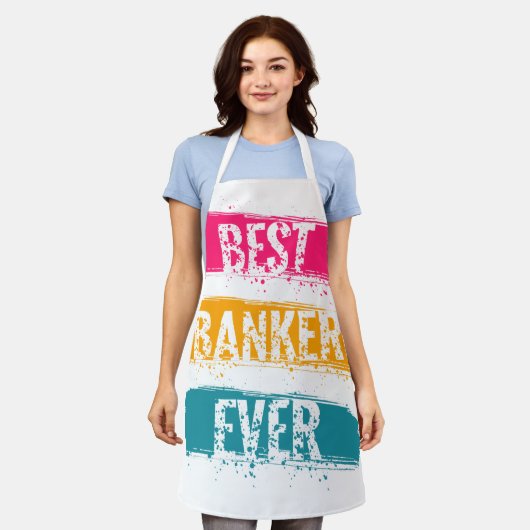 Beste bankier ooit schort (Gedragen)