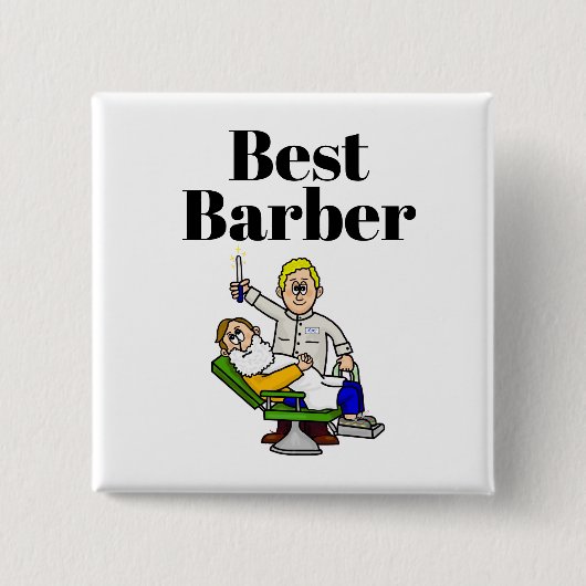Beste Barber-Button - Een sont geven Vierkante Button 5,1 Cm (Voorkant)