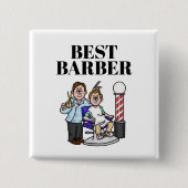 Beste Barber-Button - Snijkop Vierkante Button 5,1 Cm (Voorkant)