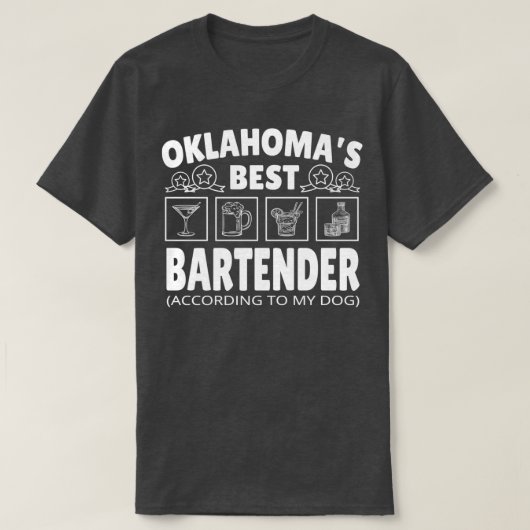 Beste Bartender Oklahoma T-shirt (Design voorkant)
