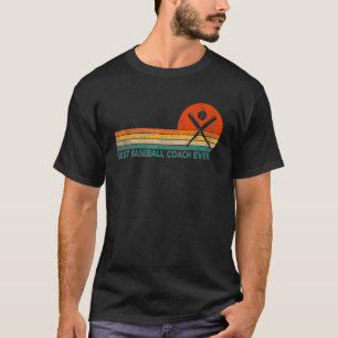Beste Baseball-coach op Baseball Team Coach Retro T-shirt