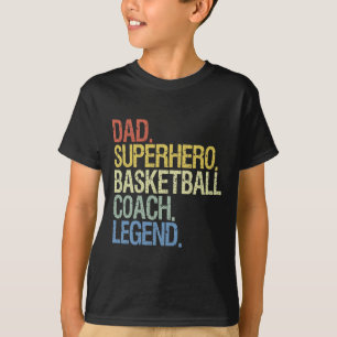 Beste basketbal vader coach ooit retro vaders dag t-shirt