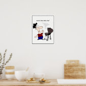 Beste BBQ Chef Cartoon ter wereld Poster (Keuken)