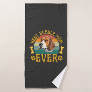 Beste Beagle-moeder ooit, grappige Beagle-hond Badhanddoek