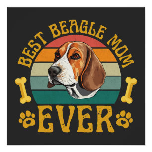 Beste Beagle-moeder ooit, grappige Beagle-hond Perfect Poster