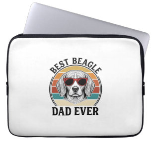 Beste Beagle Papa Ooit Vintage Beagle T-shirt Ontw Laptop Sleeve