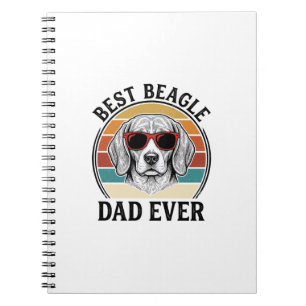 Beste Beagle Papa Ooit Vintage Beagle T-shirt Ontw Notitieboek