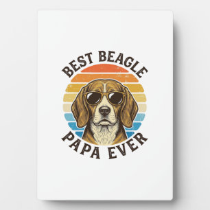 Beste Beagle Papa Ooit Vintage Hond Papa T-shirt O Fotoplaat