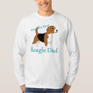 Beste Beagle Papa ter Wereld Gepersonaliseerd T-shirt