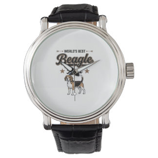 Beste Beagle Papa ter Wereld Vintage Hond Horloge
