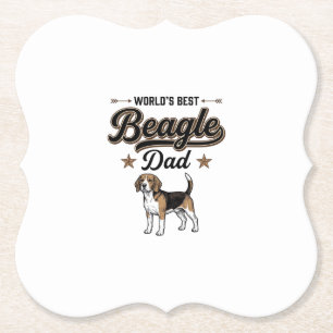 Beste Beagle Papa ter Wereld Vintage Hond Kartonnen Onderzetters