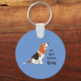 Beste Beagle-vriend Naam Adres Sleutelhanger