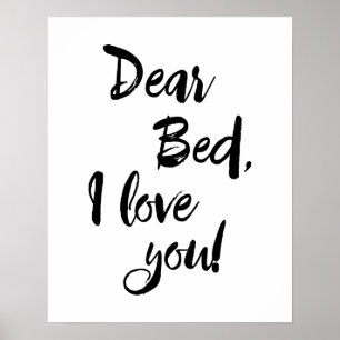 Beste Bed, ik hou van je Poster
